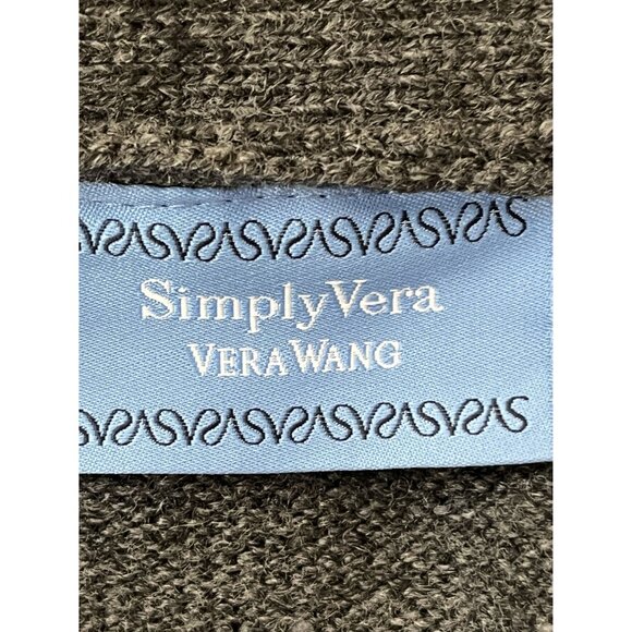Simply Vera/Vera‎ Wang Women's Faux Fur Cardigan Sweater, Small, Gray & Black - Picture 5 of 8